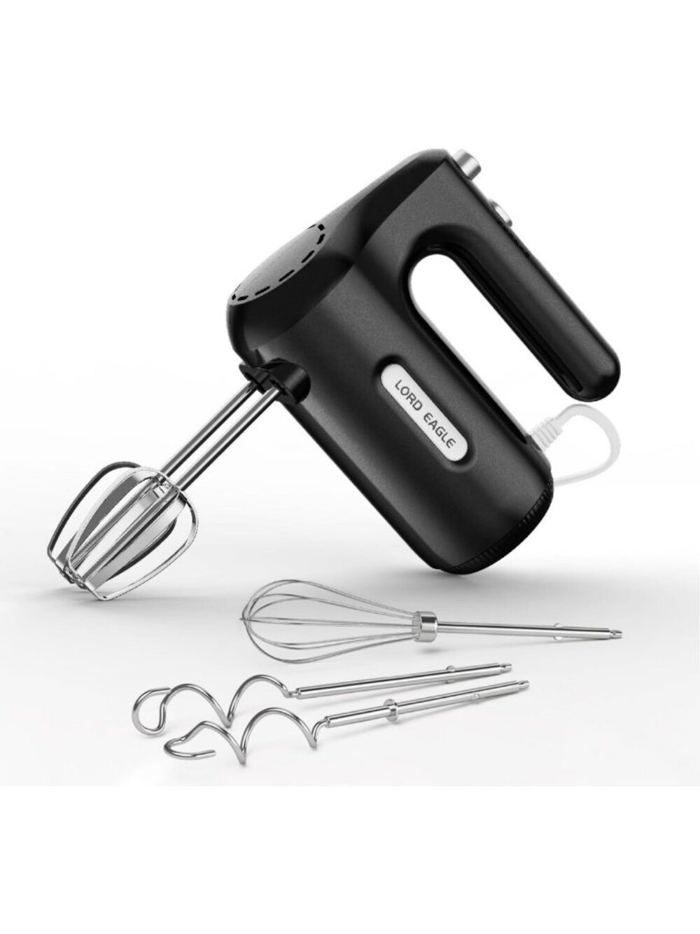 Compact 5-Speed Electric Hand Mixer, 300W Portable Kitchen Tool, Black